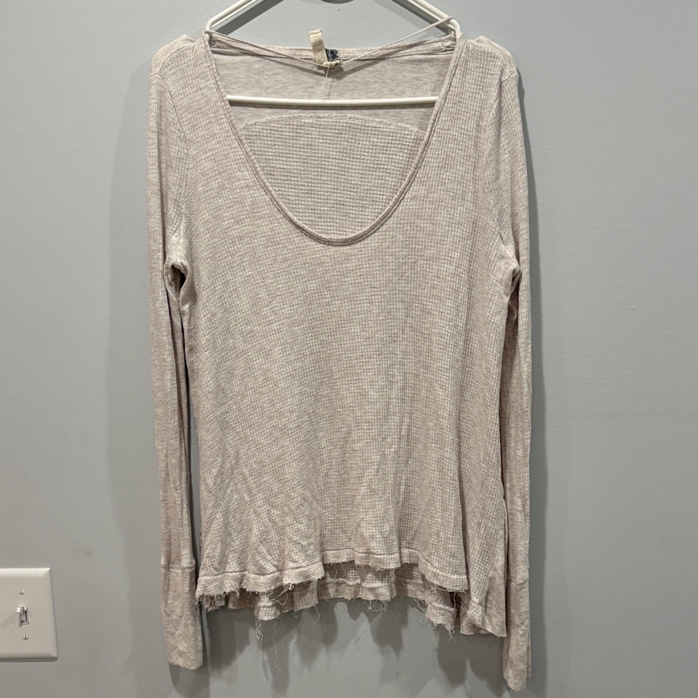 Oversized Ptp 20 unstretched  Women's Cream Long Sleeve Top we the free